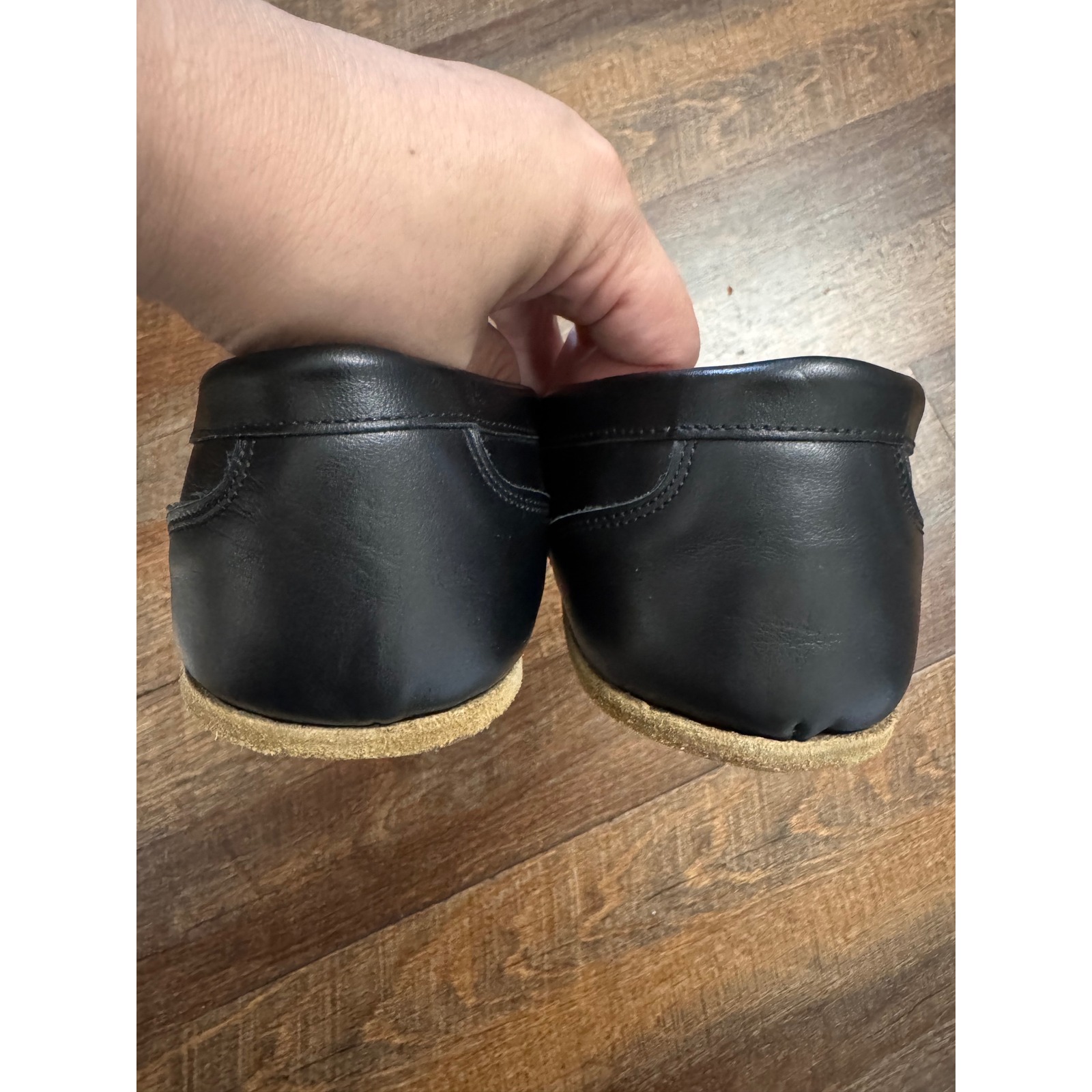 Earthing Harmony Turkish Leather Penny Loafers Men's Eu 41 Black Slip-On Shoes — image 6 of 6